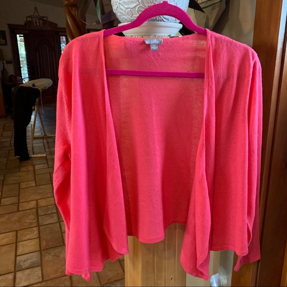J. Jill | Sweaters | Jjill Linencottonmodal Open Sweater Pink | Poshmark